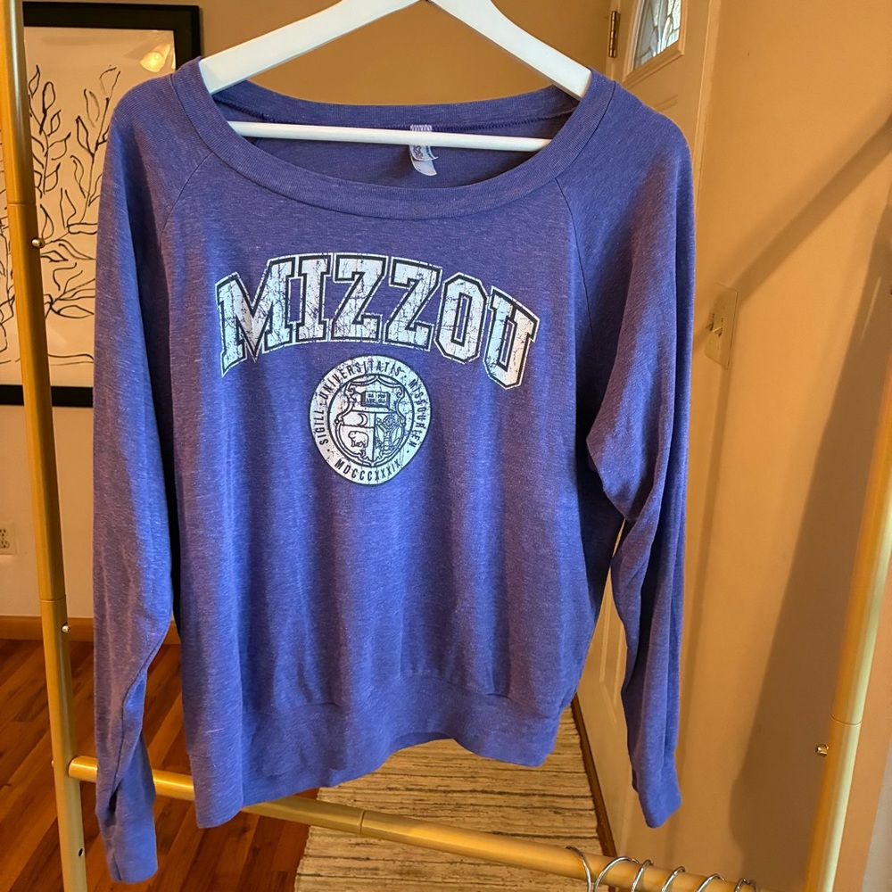 American Apparel Purple Mizzou Crewneck Sweatshirt
